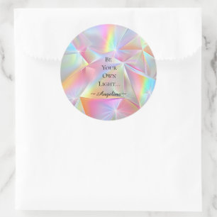 Holografische esthetiek ronde sticker