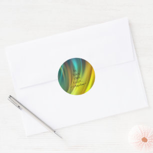 Holografische esthetiek ronde sticker