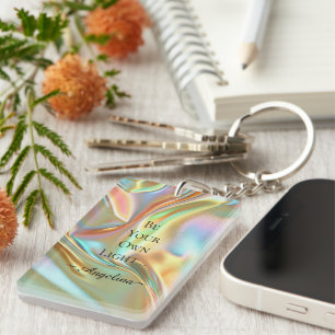 Holografische esthetiek sleutelhanger