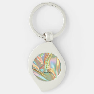 Holografische esthetiek sleutelhanger