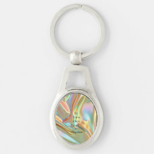 Holografische esthetiek sleutelhanger