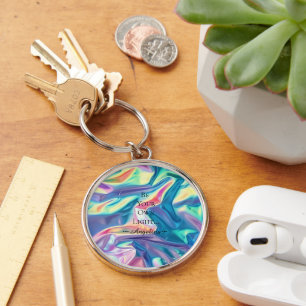 Holografische esthetiek sleutelhanger