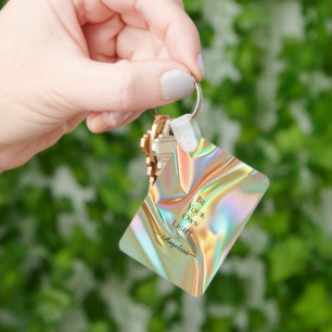 Holografische esthetiek sleutelhanger