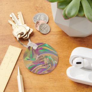 Holografische esthetiek sleutelhanger