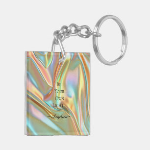 Holografische esthetiek sleutelhanger