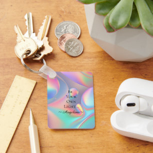 Holografische esthetiek sleutelhanger