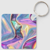Holografische esthetiek sleutelhanger (Achterkant)
