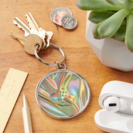 Holografische esthetiek sleutelhanger