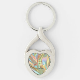 Holografische esthetiek sleutelhanger