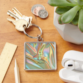 Holografische esthetiek sleutelhanger