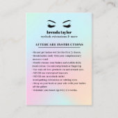 Holografische Eyelash Browbar Instructies voor naz Visitekaartje (Voorkant)