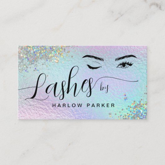 Holografische Faux-Folie reserveas Visitekaartje (Voorkant)