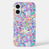 Holografische Faux Glitter Glass look Case-Mate iPhone Case (Achterkant)