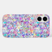 Holografische Faux Glitter Glass look Case-Mate iPhone Case (Achterkant (horizontaal))