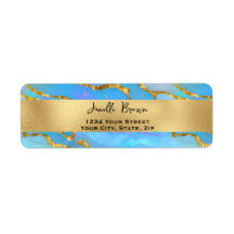 Holografische Faux Opal Stone retour adres label