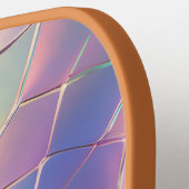 Holografische Folie Achtergrond Patroon Monogram Pickleball Paddle (Links Detail)