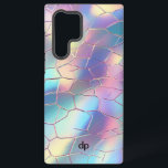 Holografische Folie Achtergrond Patroon Monogram Samsung Galaxy Hoesje<br><div class="desc">Kleurrijke Holografische Folie Achtergrond Digitaal Document Patroon Aangepast Monogram.</div>