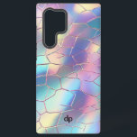 Holografische Folie Achtergrond Patroon Monogram Samsung Galaxy Hoesje<br><div class="desc">Kleurrijke Holografische Folie Achtergrond Digitaal Document Patroon Aangepast Monogram.</div>