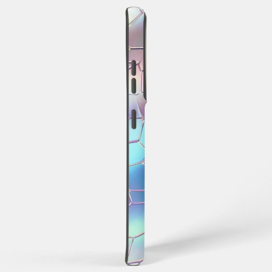 Holografische Folie Achtergrond Patroon Monogram Samsung Galaxy Hoesje (Rechterkant)