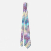 Holografische Folie Achtergrond Patroon Monogram Stropdas (Achterkant)