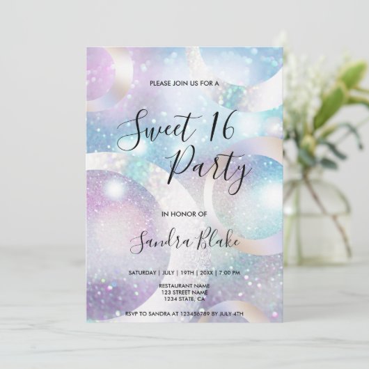 Holografische Folie cirkels holografie Kaart (Staand voorkant)