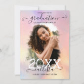 Holografische Folie Halo Afstuderen fotocollage Kaart (Voorkant)