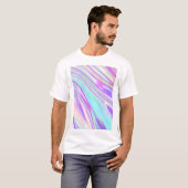 Holografische folie, kleurig t-shirt (Voorkant volledig)