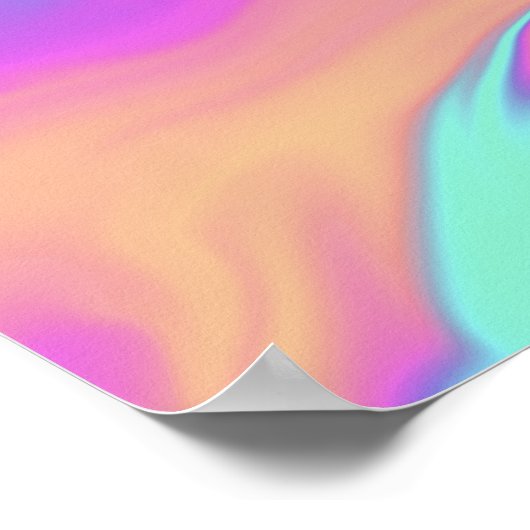 Holografische Folie Kleurrijk, levendig Abstract Poster (Hoek)