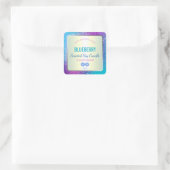 Holografische Galaxy gekleurde Glitter Product Lab Vierkante Sticker (Tas)