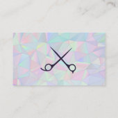 holografische geometrische retro | haarmodel klantenkaartje (Achterkant)