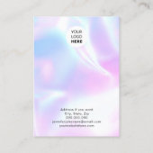 Holografische girale juwelenhouder verdient modern visitekaartje (Achterkant)