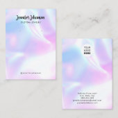 Holografische girale juwelenhouder verdient modern visitekaartje (Voorkant / Achterkant)