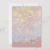 Holografische Glam Glitter Dusty Roos Weddenschap Kaart (Achterkant)