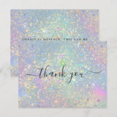 Holografische glamour glitter elegante schittering briefkaart (Voorkant / Achterkant)