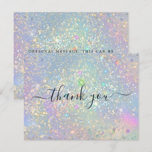 Holografische glamour glitter elegante schittering briefkaart (Voorkant / Achterkant)