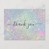 Holografische glamour glitter elegante schittering briefkaart (Voorkant)