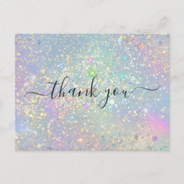 Holografische glamour glitter elegante schittering briefkaart