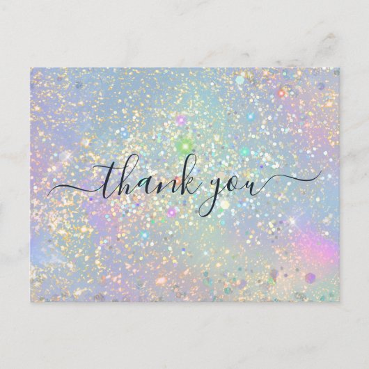 Holografische glamour glitter elegante schittering briefkaart (Voorkant)