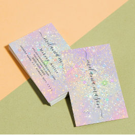 Holografische glamour glitter elegante sprankels s visitekaartje