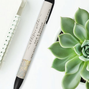 Holografische glamour glitter moderne salon zwarte inkt pen