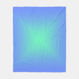 Holografische glanzende diamantblauw naar aquamari fleece deken