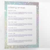 Holografische Glitter Bakkerij, Catering Menu Broc (Binnenzijde eerst)