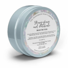 Holografische Glitter Border Cosmetics Jar Label