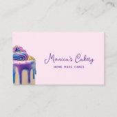 Holografische Glitter Cake Home made Cupcakes QR c Visitekaartje (Voorkant)