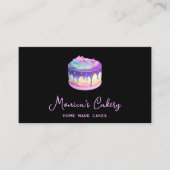Holografische Glitter Cake Home made Cupcakes QR c Visitekaartje (Voorkant)