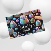 Holografische Glitter Cakes en snoep Bakkerij Visitekaartje