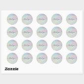 Holografische glitter Dank u Poshmark Boutique Ronde Sticker (Vel)