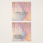 Holografische Glitter Drip Hoop Verzamelen Kaart (Voorkant /achterkant)