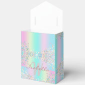 Holografische glitter eenhoorn bedankdoosjes (Open)