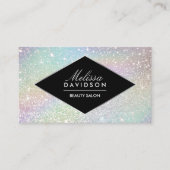 Holografische Glitter en Glamour Beauty Visitekaartje (Voorkant)